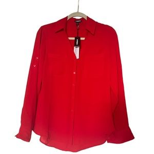 Express NWT convertible sleeve  Button Down Shirt Size Small
